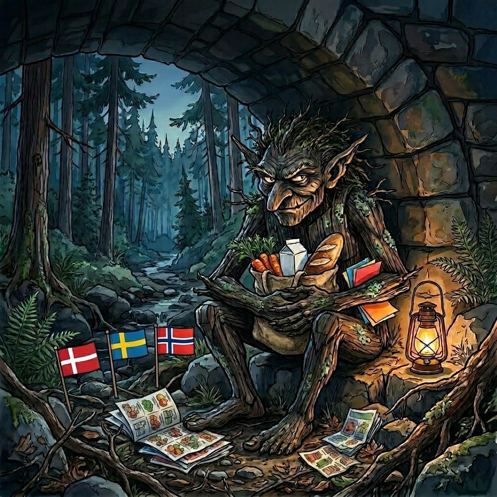 TilbudsTrolden with Nordic flags