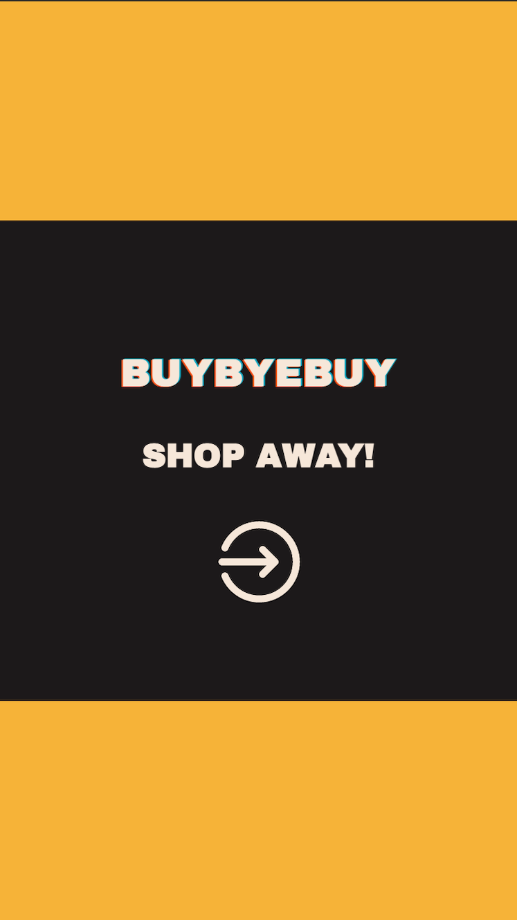 BuyByeBuy homepage (mobile screen)