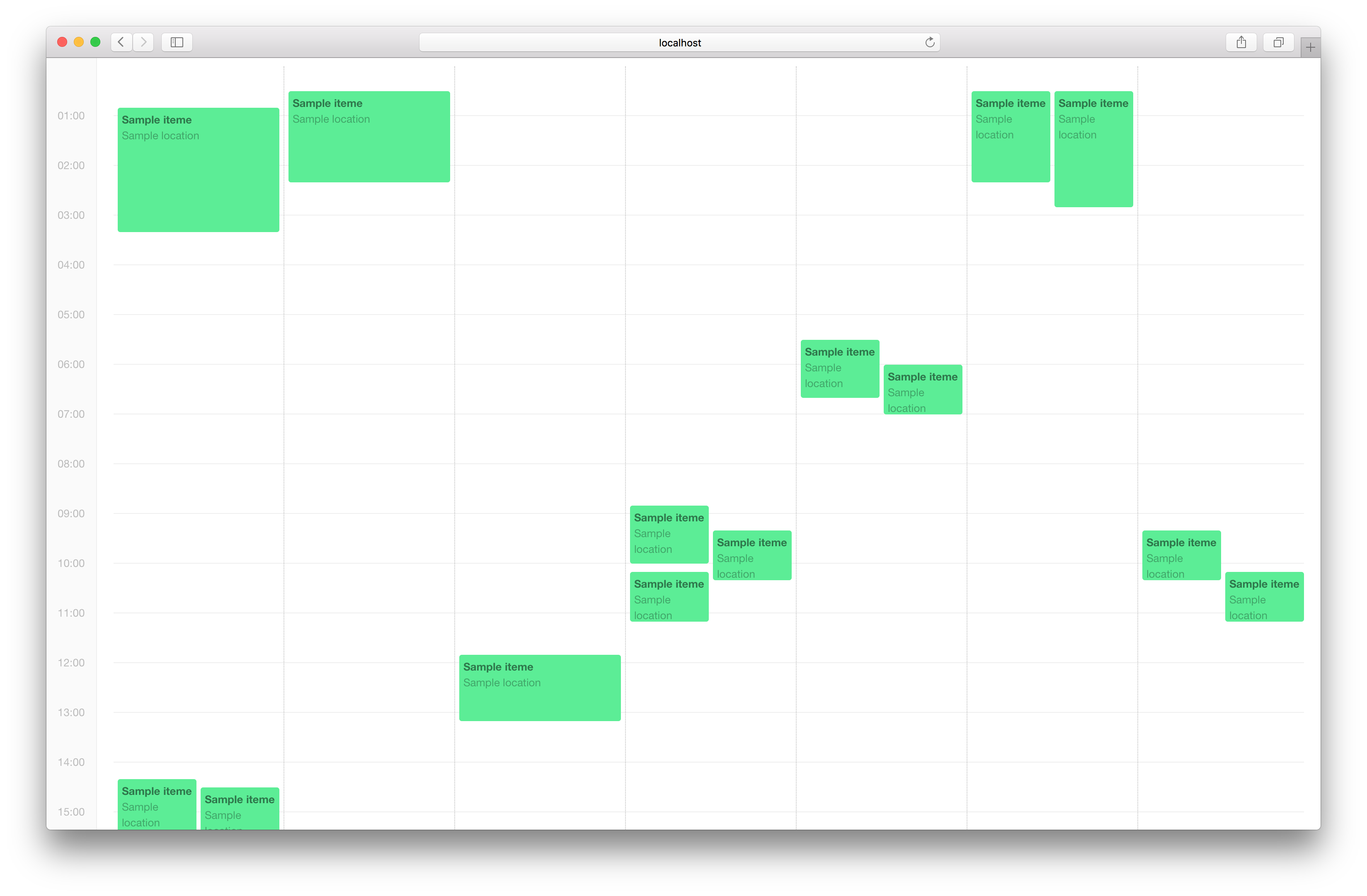 GitHub oliger/reactweekcalendar A calendar that show events for a