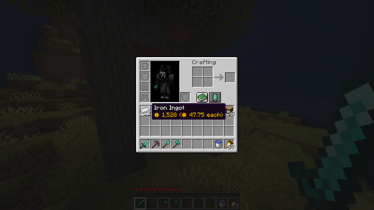 An item tooltip showing its price