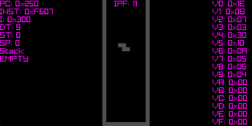 chip8-odin tetris screenshot