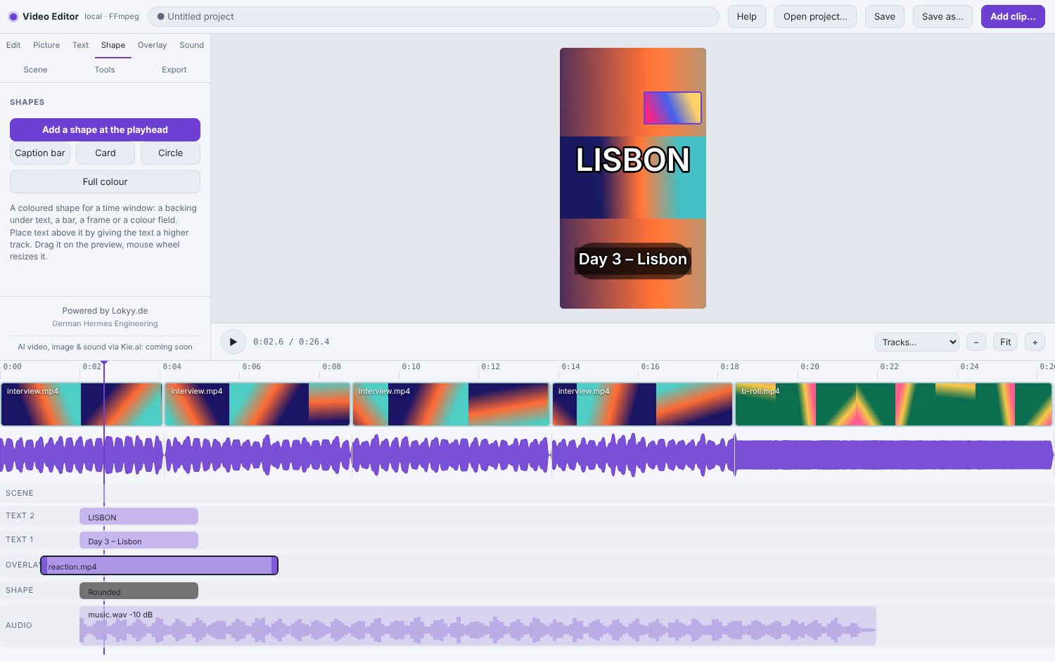 Editor screenshot