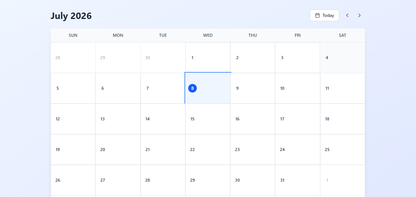 calendar-app-demo screenshot