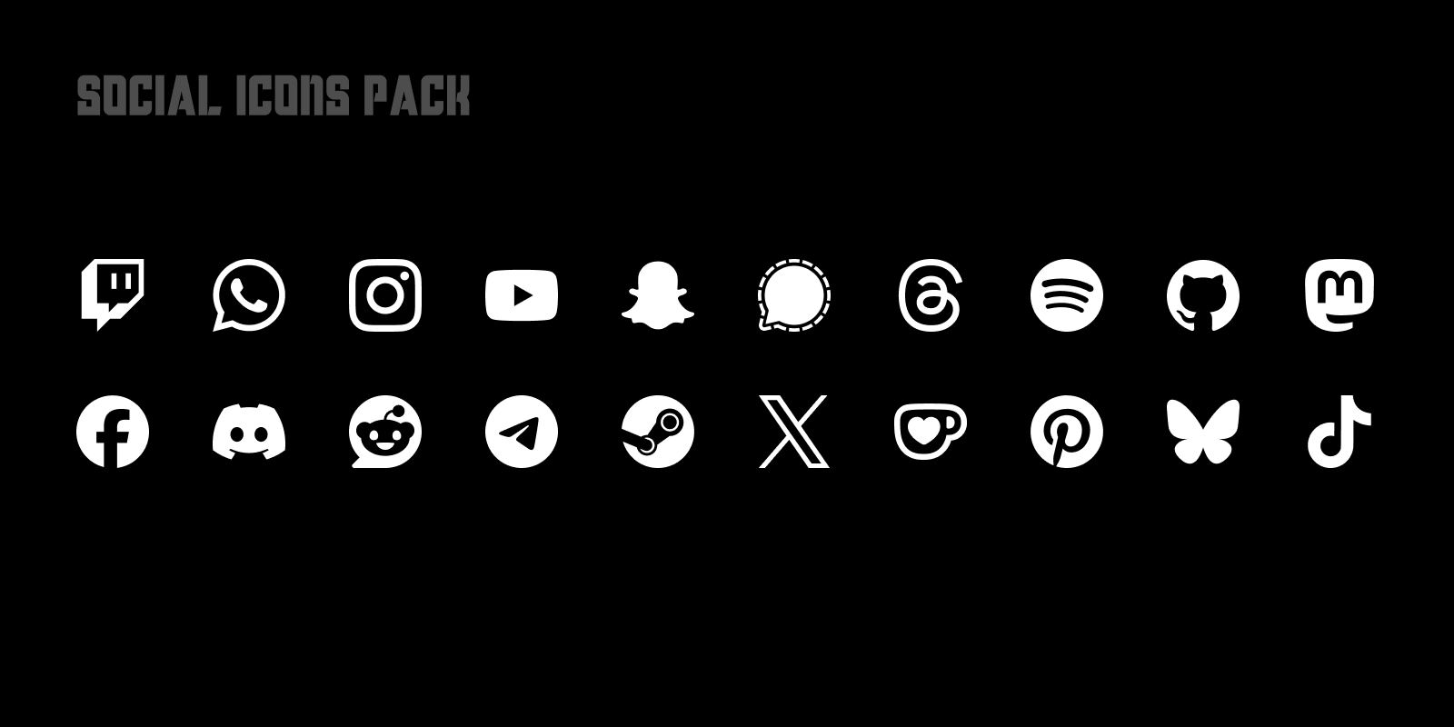 Social Icons banner