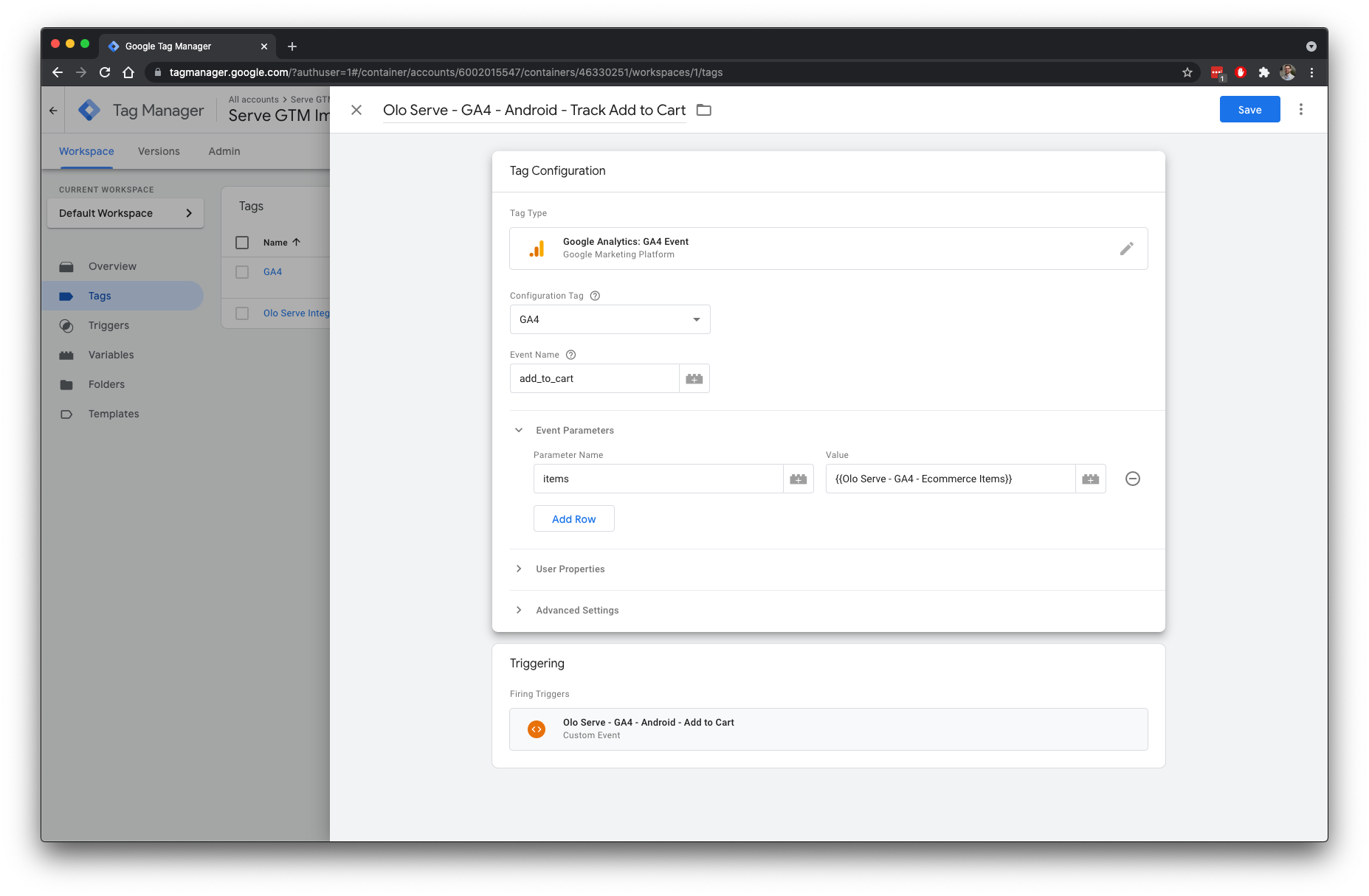 Add add_to_cart event