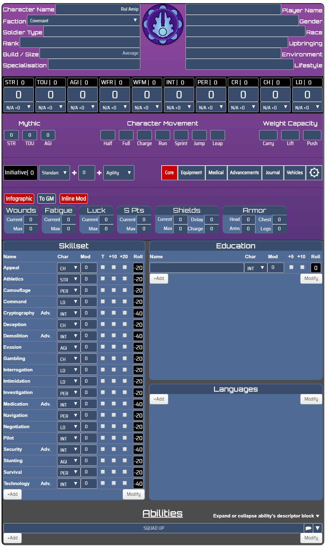 roll20 3.5 character sheet