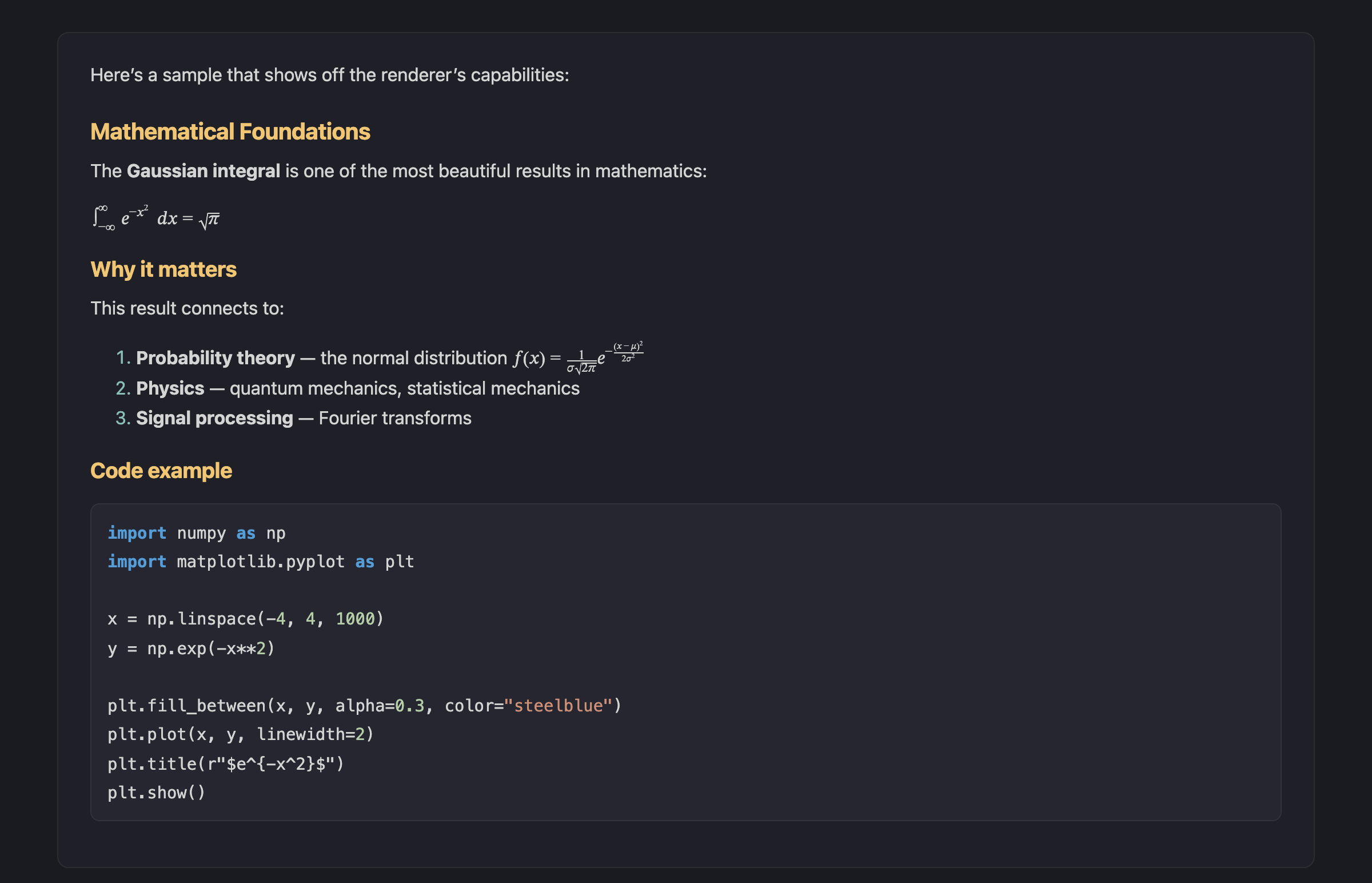 Dark terminal preview