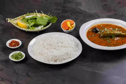 White Rice with marak (Balool, Zubaidi, Hamour)