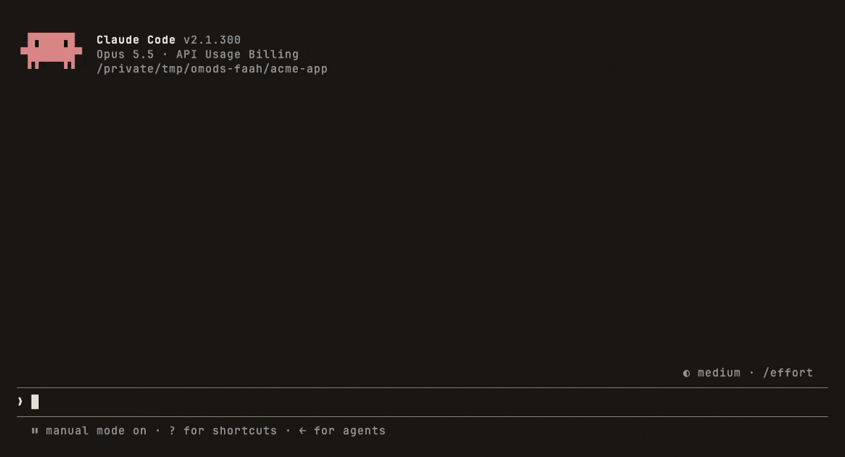 Typing /faah lists the sound events. Claude then runs a test suite with 2 failures, and /faah test plays the FAAAH sound. The recording is silent.