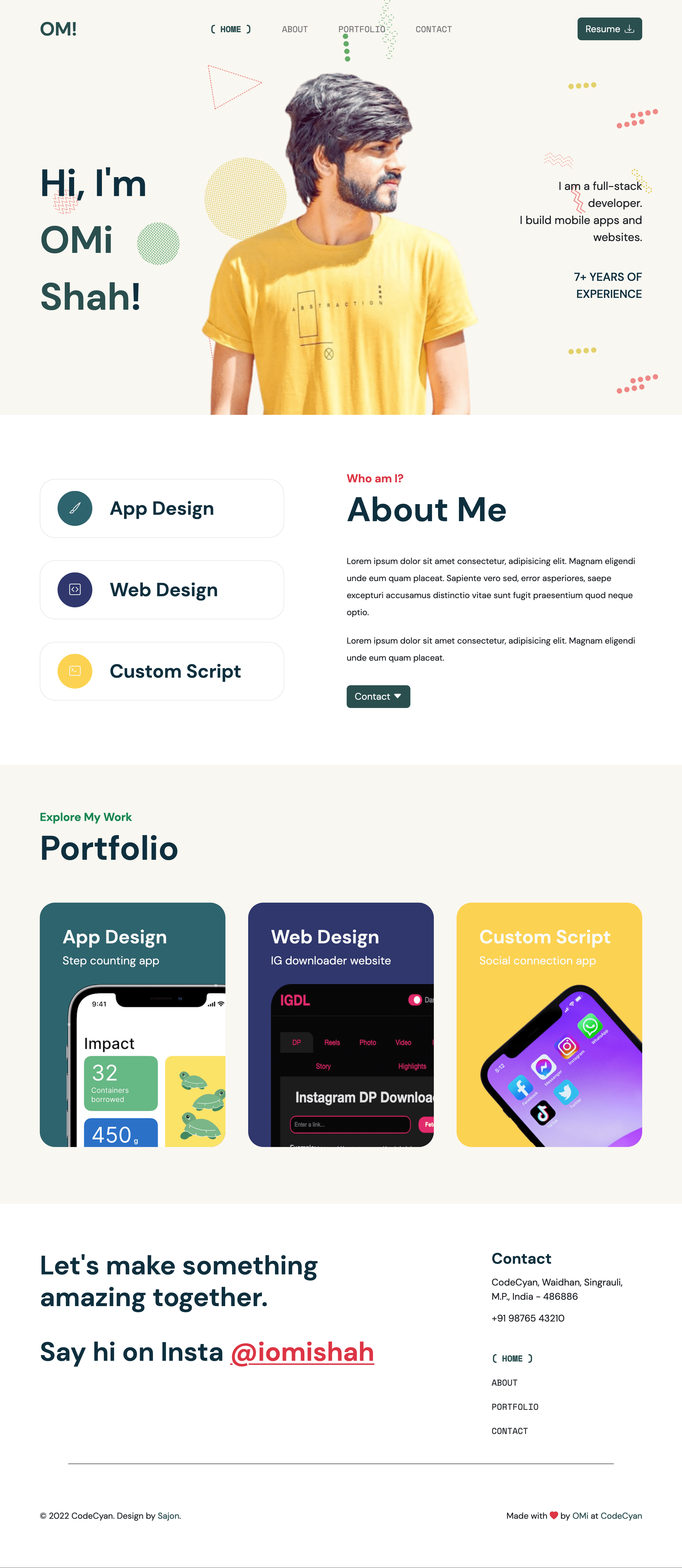 Portfolio Landing Page - HTML Bootstrap Template Preview