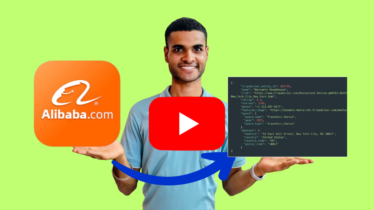 Alibaba Scraper API Walkthrough