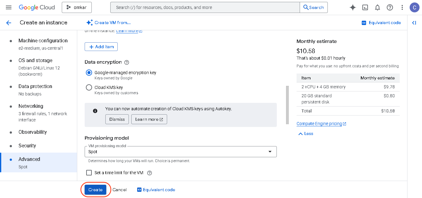Create VM