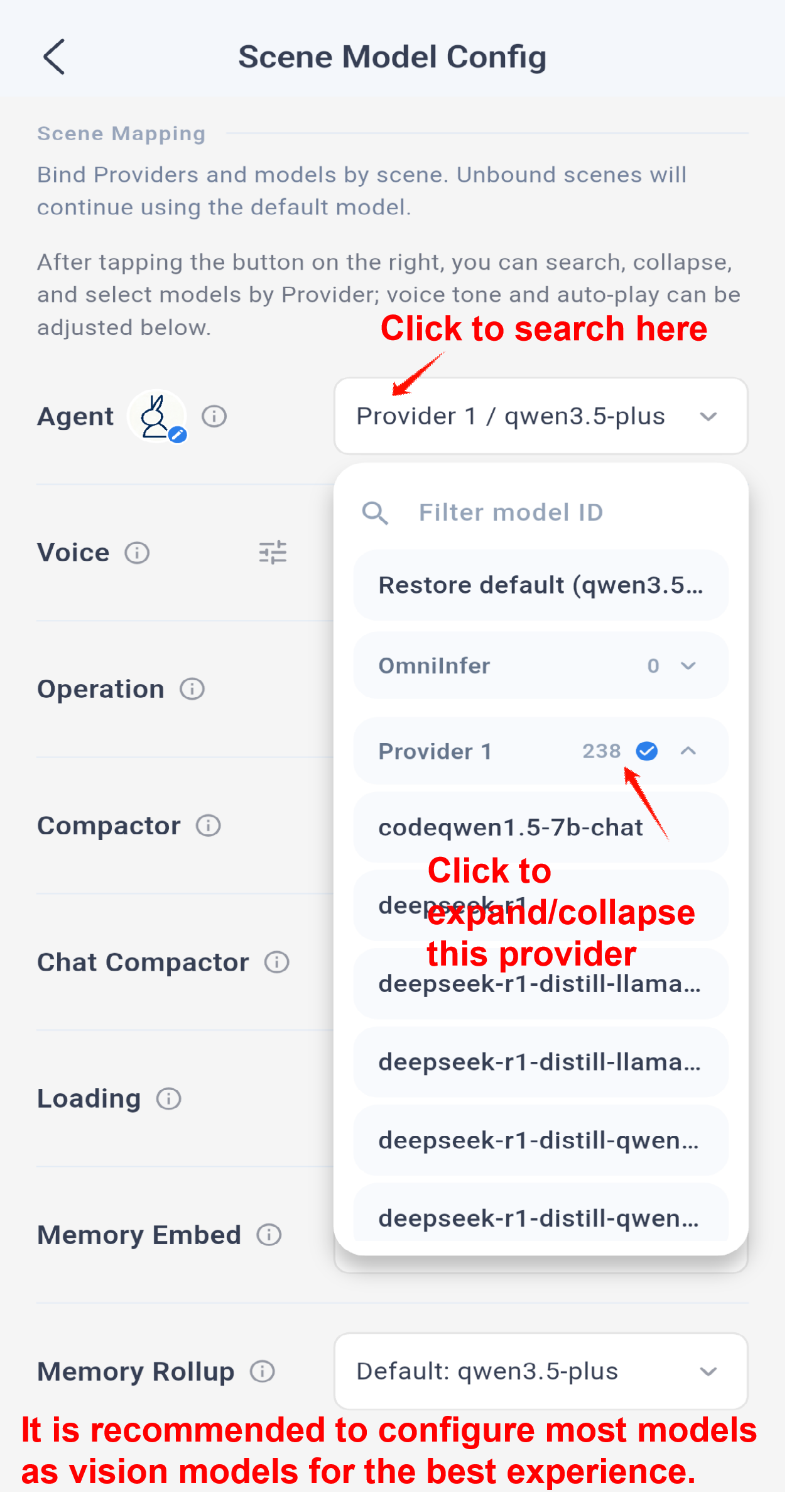 Configure AI models