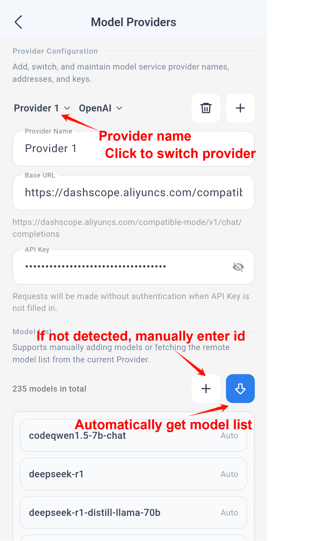 Configure AI providers