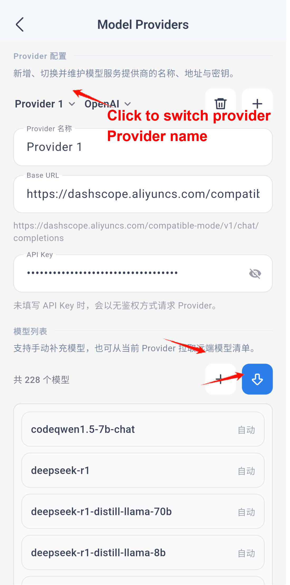Configure AI providers
