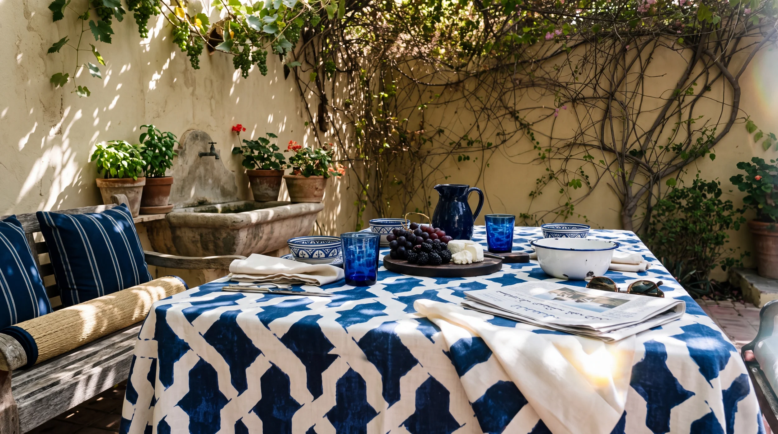 ALHAMBRA BLEUE — table setting 1