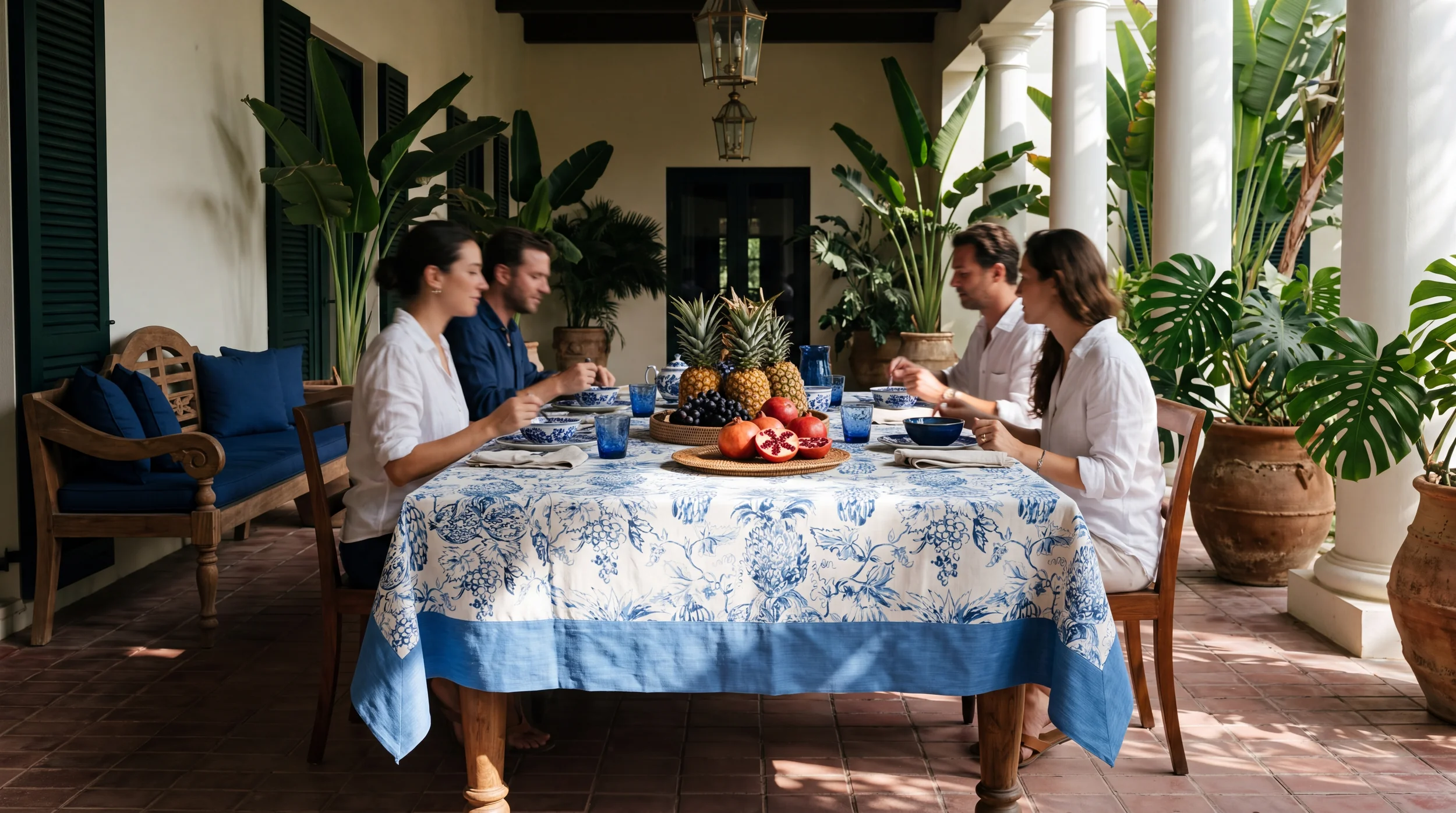 Jardin en Bleue — table setting 1