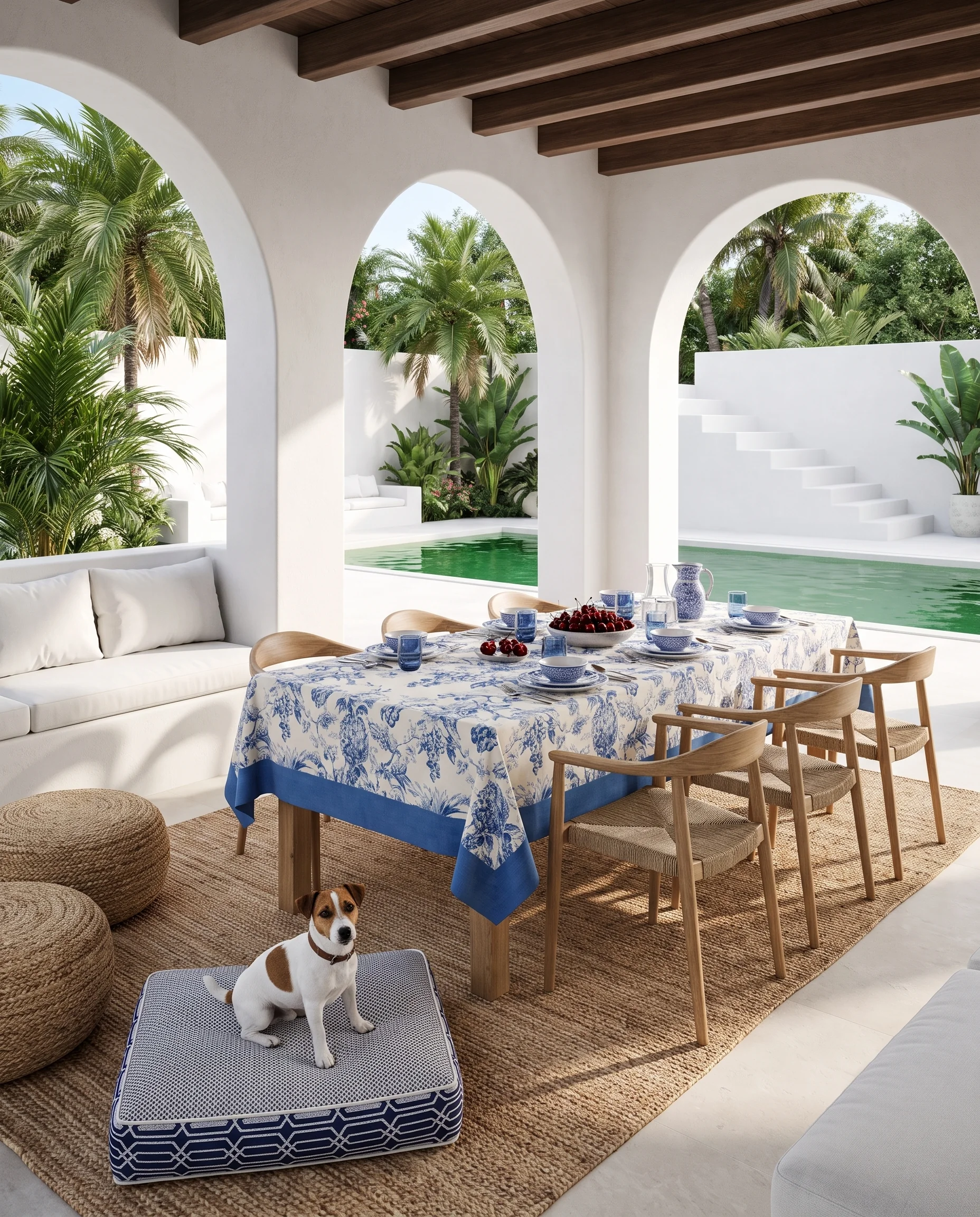 Jardin en Bleue — table setting 2