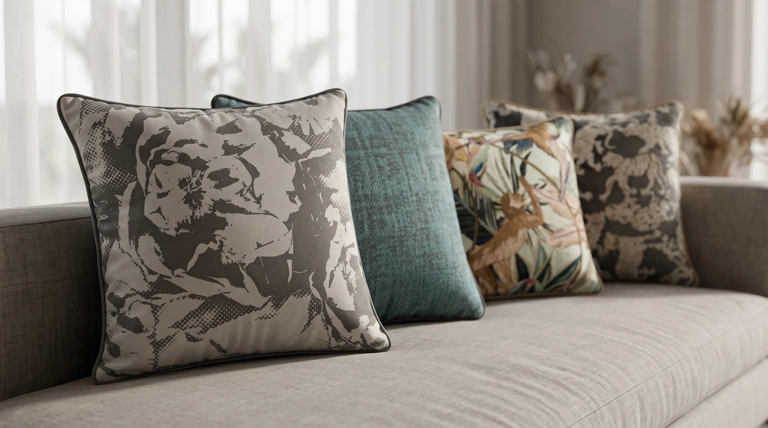 JP Grey cushion
