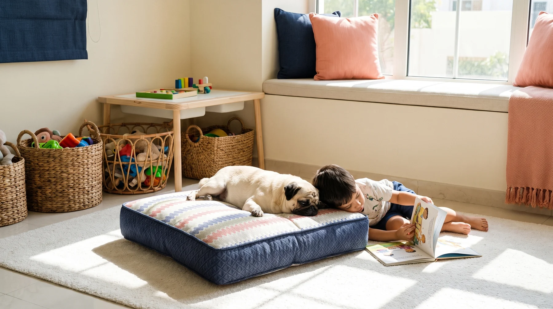 Zigzag Riviera pet lounger in a villa interior