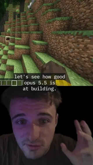 Reel: one Opus 5.5 prompt built an underground lab in Minecraft