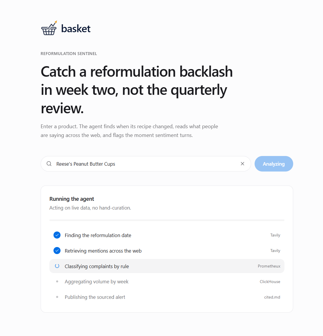 Basket screenshot