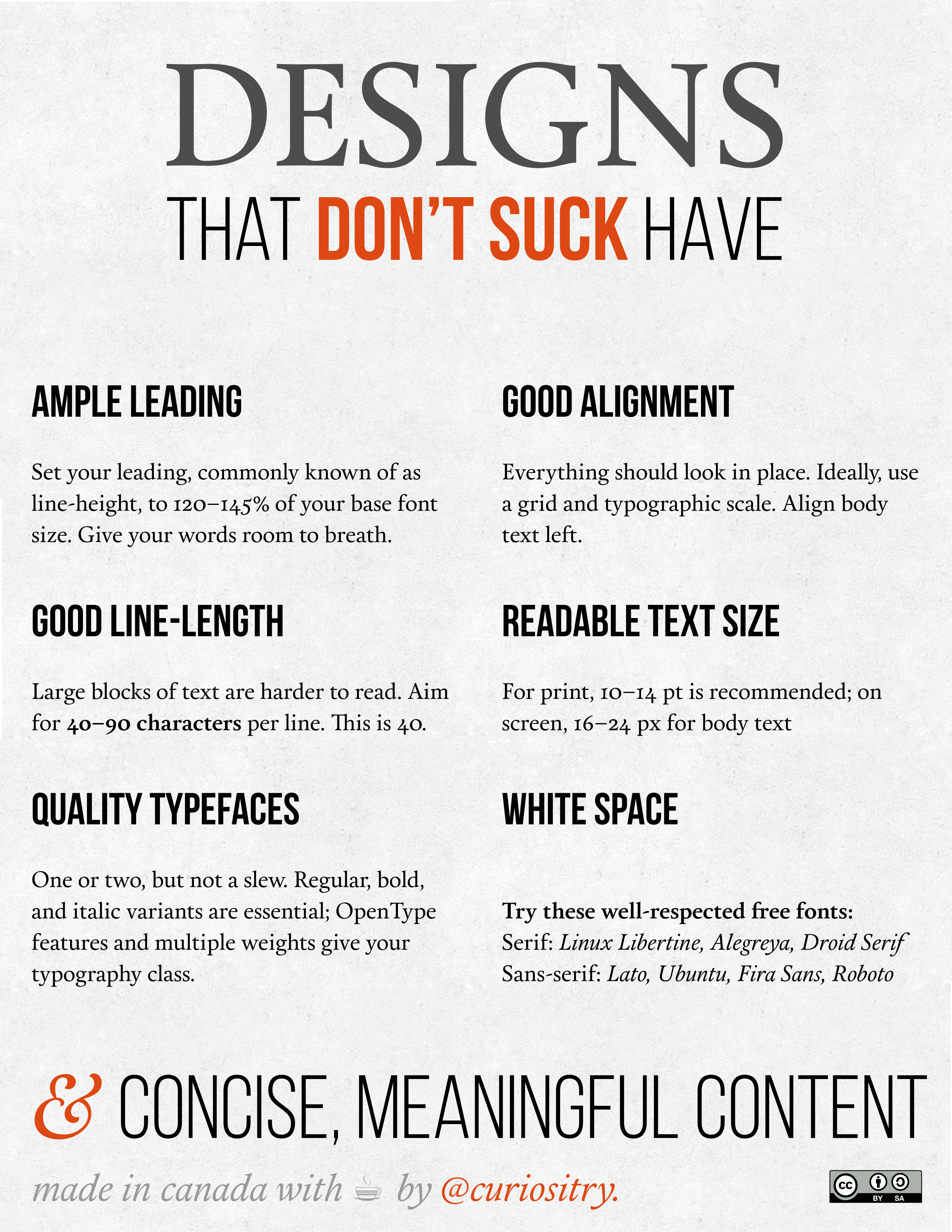 Designs that Don’t Suck Infographic