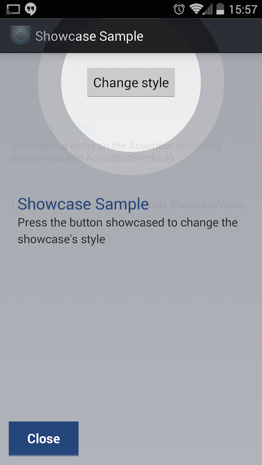 new style showcaseview