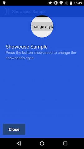 Material style showcaseview