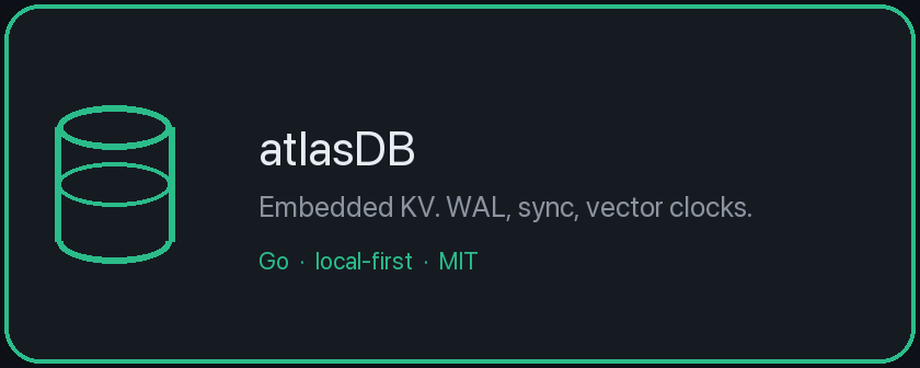 atlasDB: local-first key-value store