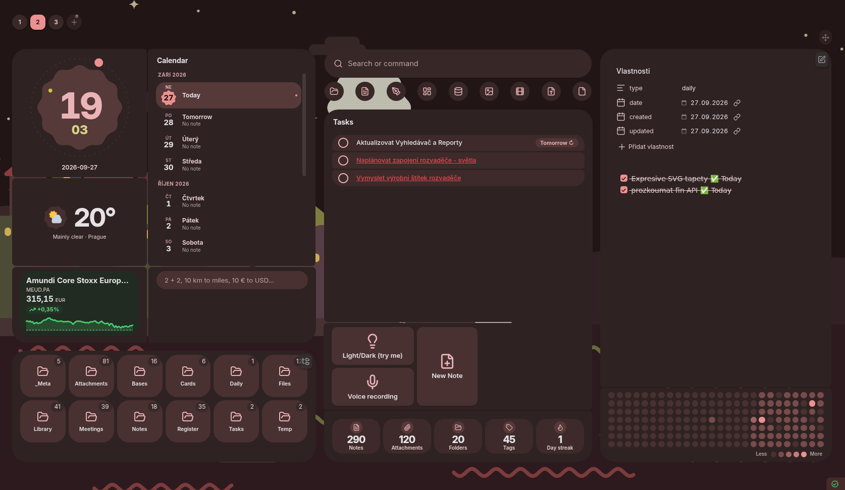Expressive design, red accent