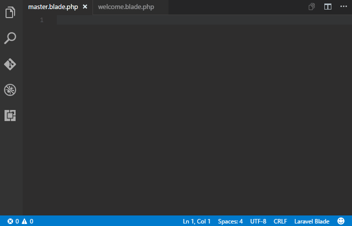visual studio code format laravel blade
