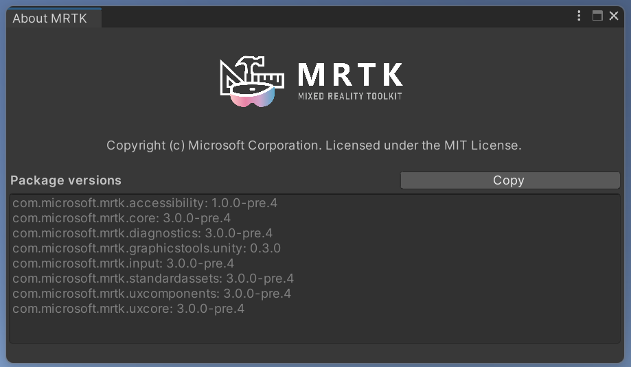 About MRTK Panel