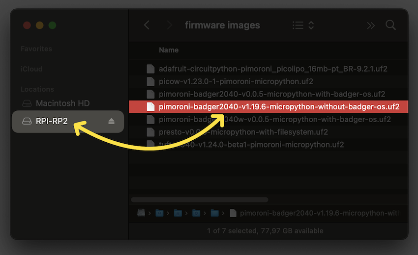 Boot mode to flash MicroPython firmware