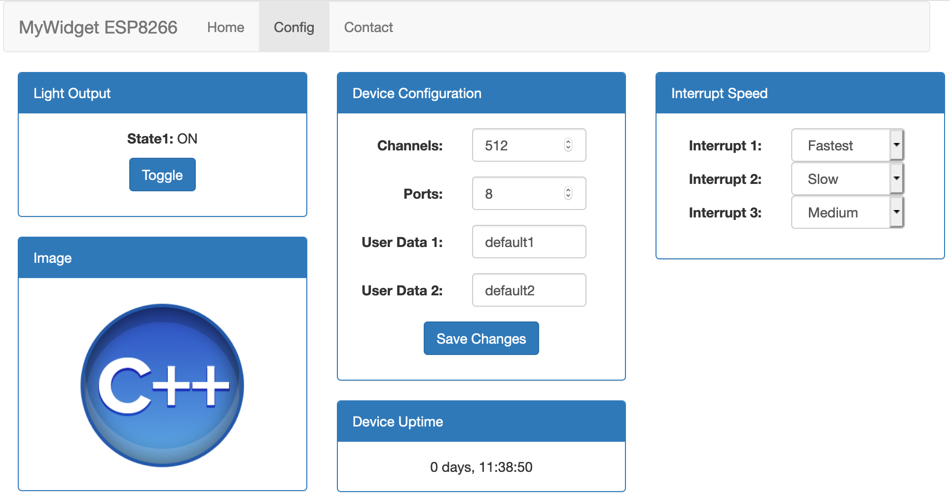 Config Page