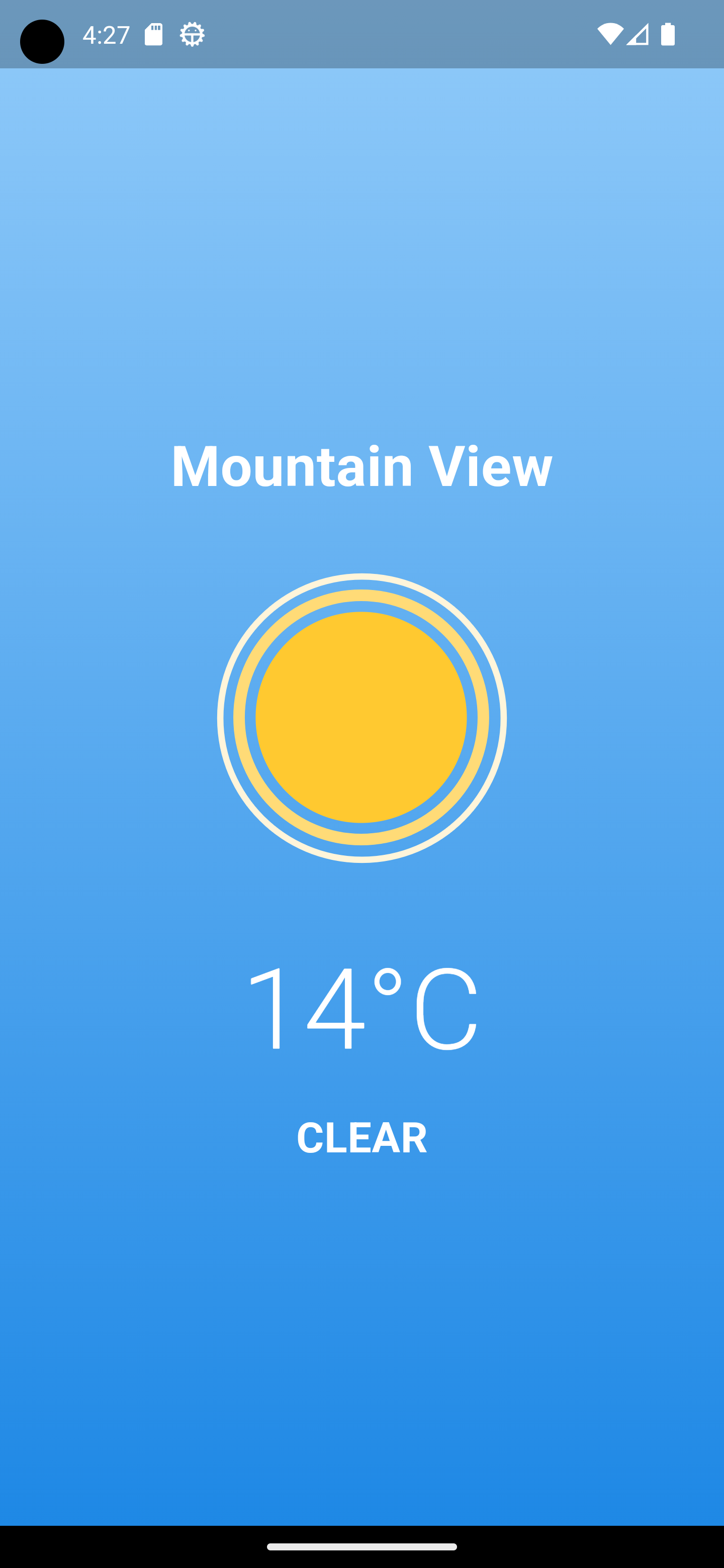 WeatherApp Screenshot