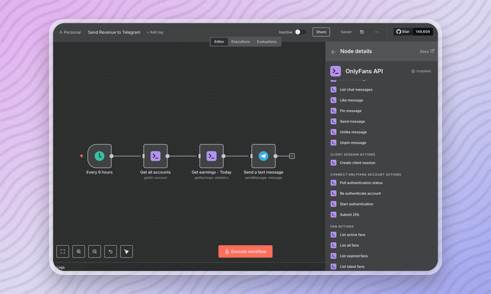 Example workflow
