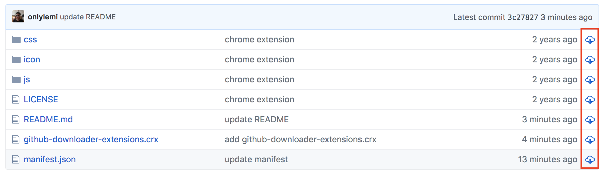 how to download files from github