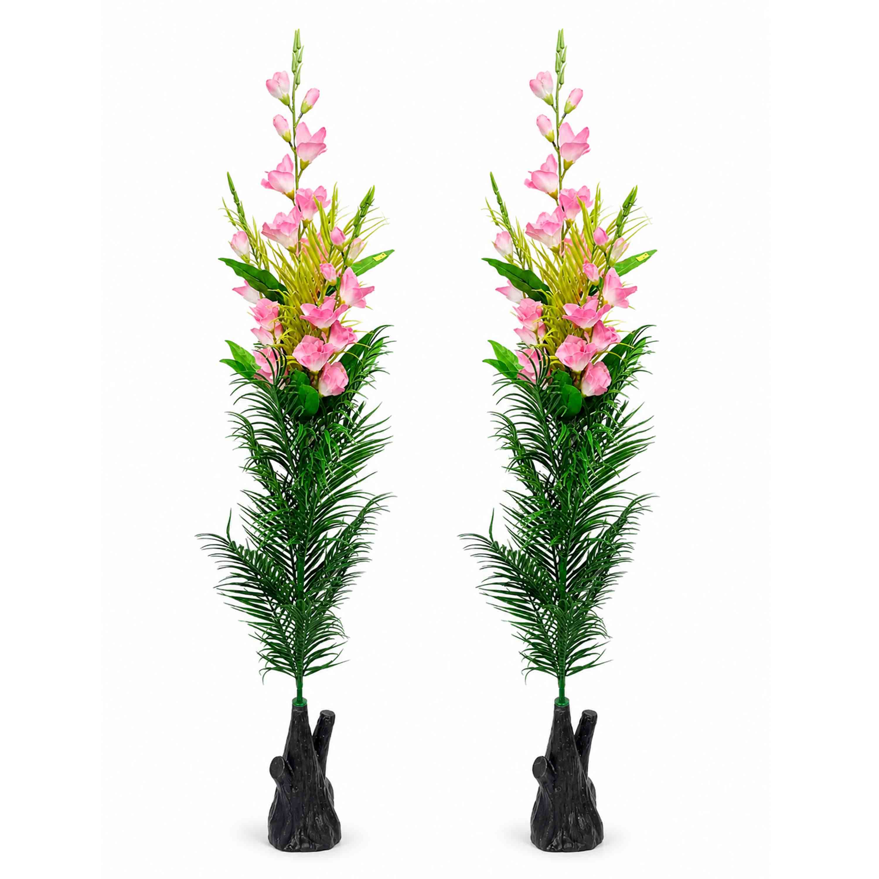 Artificial Mixed Palm & Gladiolus Tree | Indoor Floor Plant | Hotel Lobby Decor
