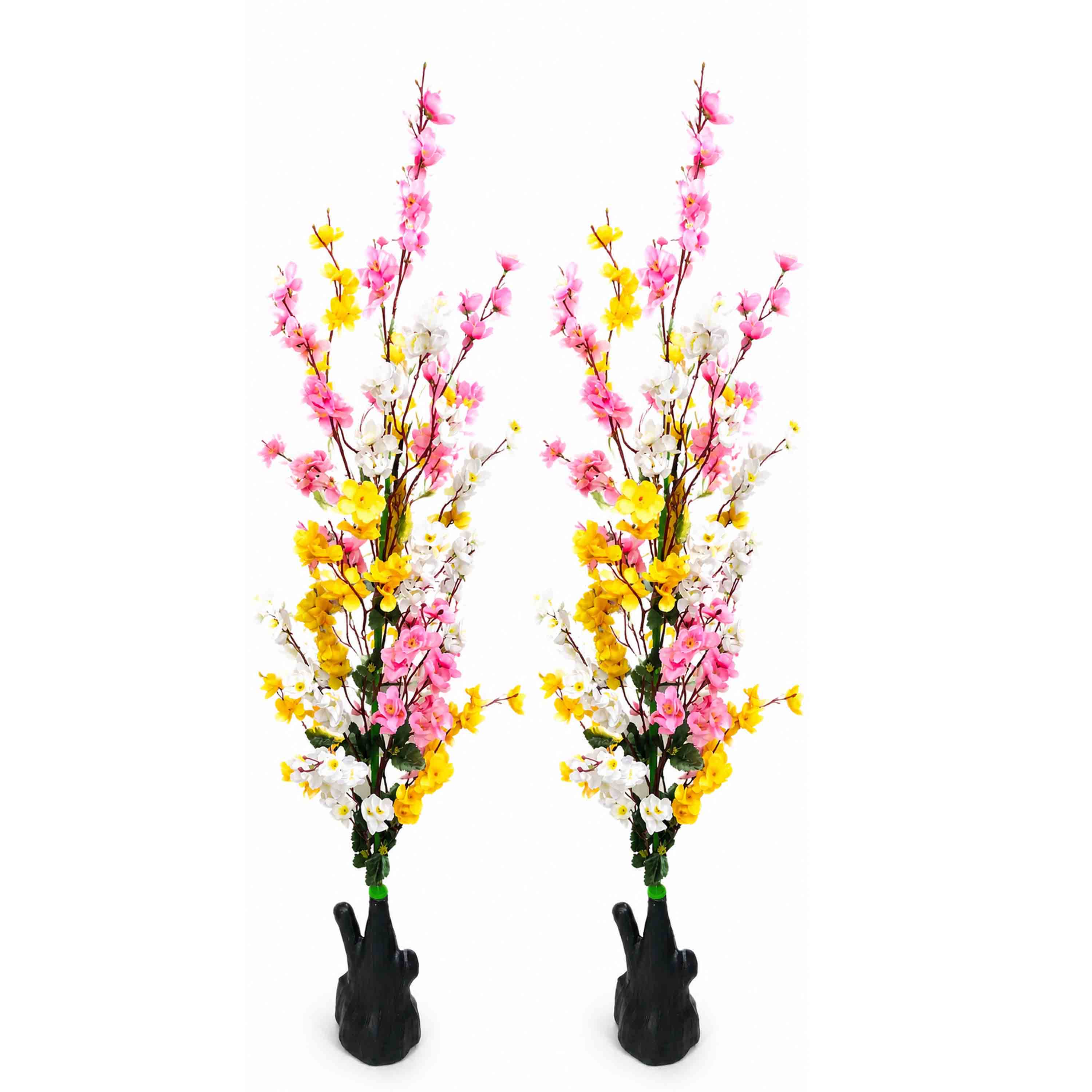 Cherry Blossom Sakura Artificial Flower Vase | Japanese Zen Decor Floor Vase