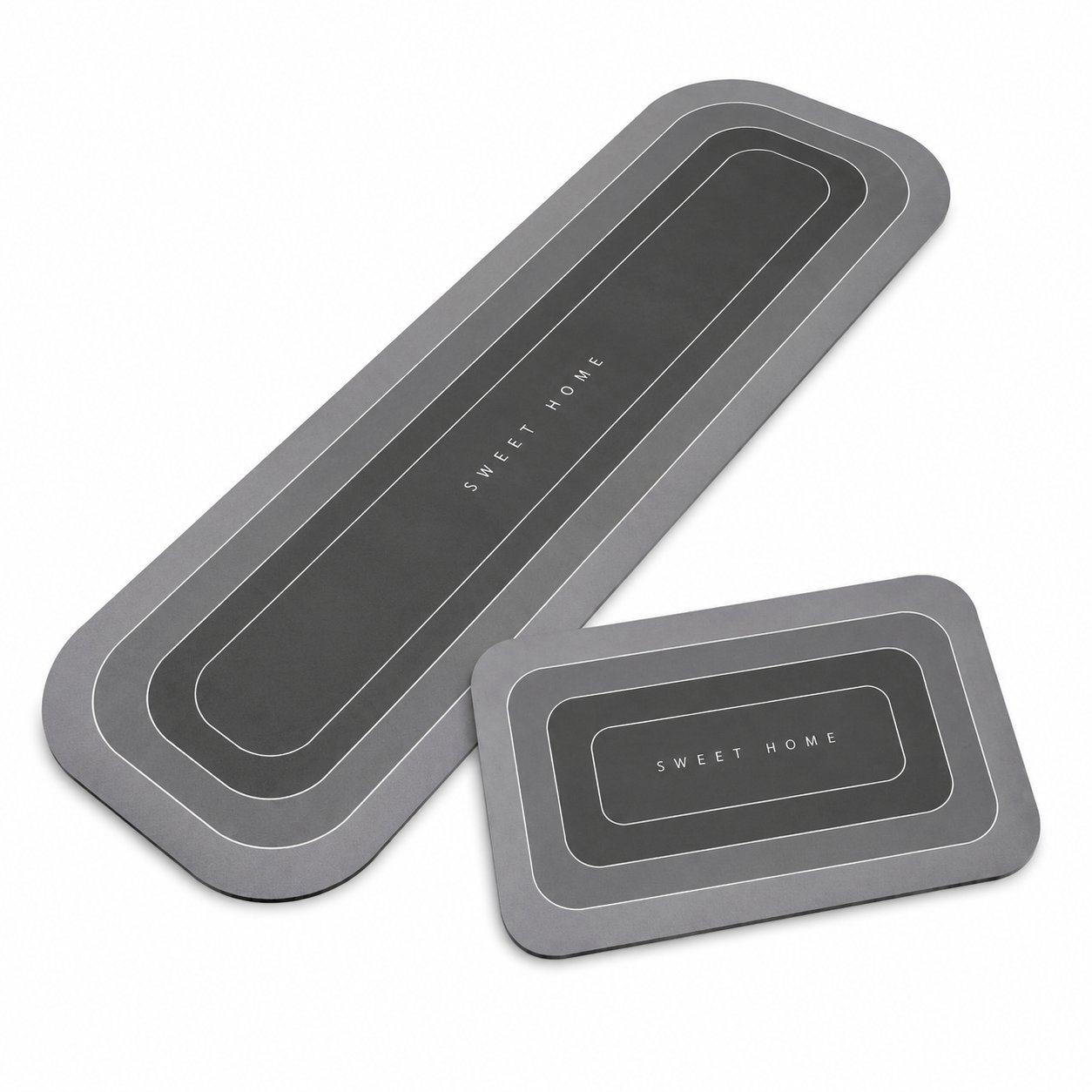 VIKAMA 2pc Kitchen Floor Mat Waterproof, Non-Slip and Dirt-Resistant Foot Mat Household Door Mat Long Carpet Set