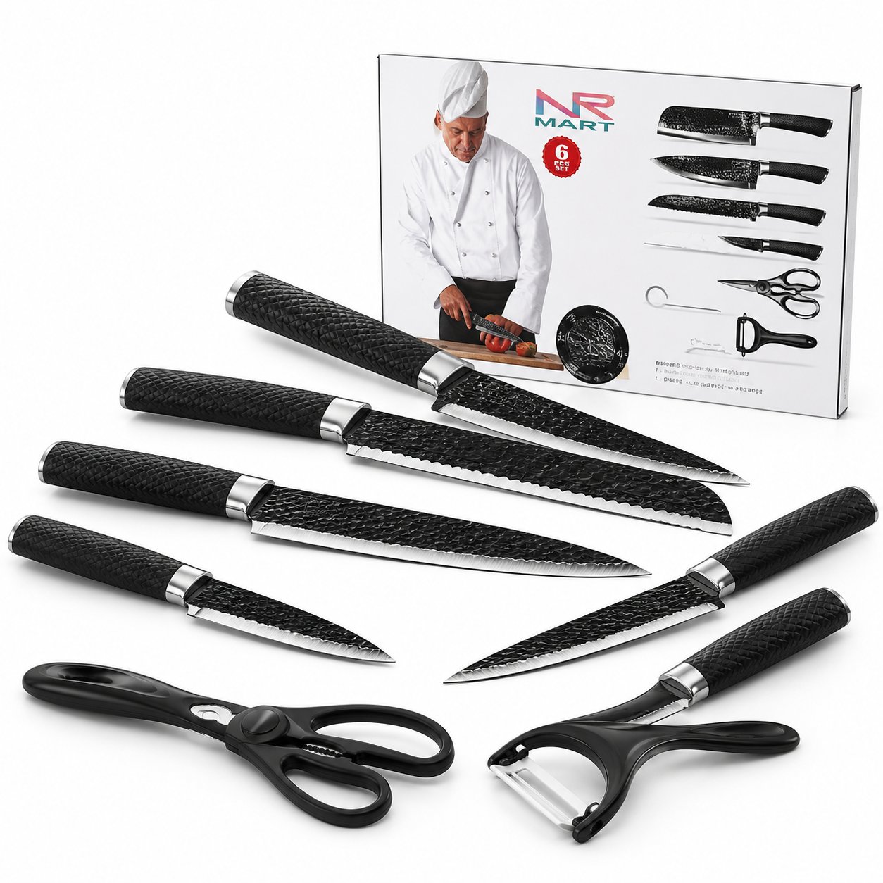 6-Piece Stainless Steel Kitchen Tool Set – Non-Stick Coating, Durable Cooking Utensils for Home & Professional Use
