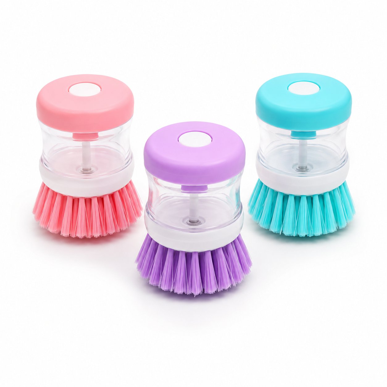 Kitchen Dispense Soap Water Dish Cleaning Brush Creative Washing