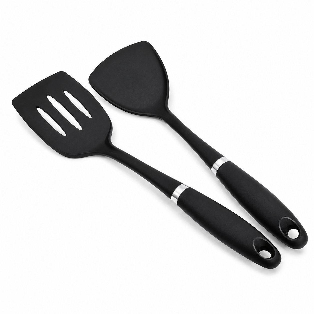 2Pcs Silicone Hollow Spoon Shovel/Spatula Cookware Classic Colander Spoon Kitchen Tool (product as per stock)