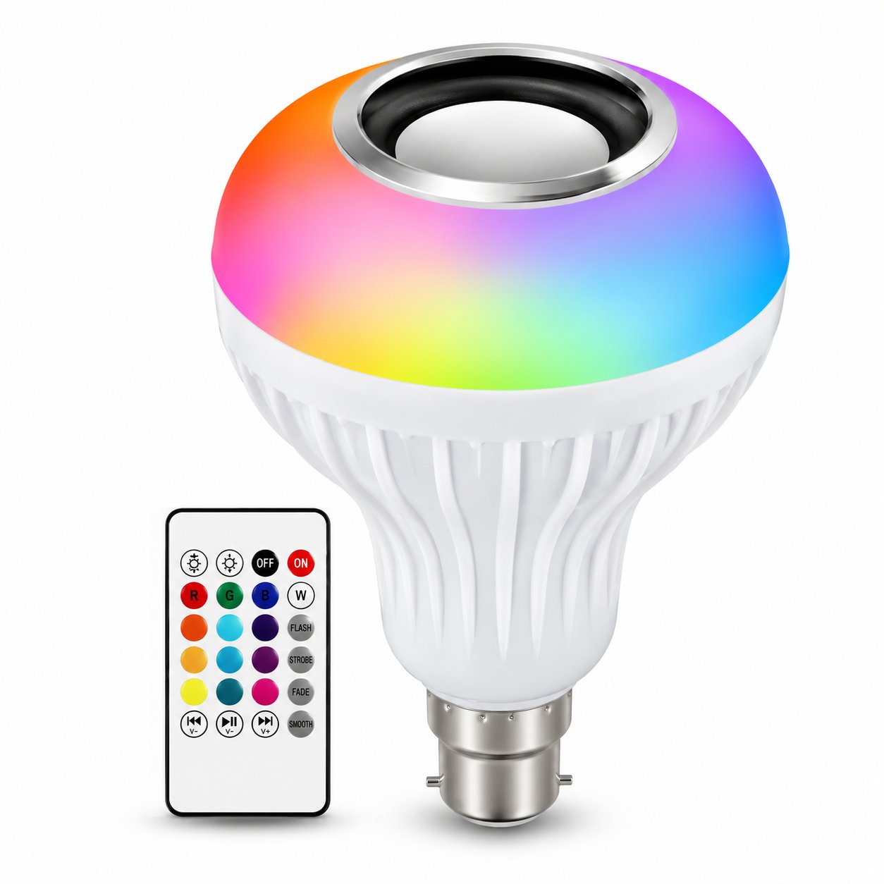 Smart Led Remote Control Bluetooth Speaker Music Bulb - AC 220V, RGB remote control Bluetooth music bulb lamp, Led Music Bulb With Bluetooth Speaker - Pin System