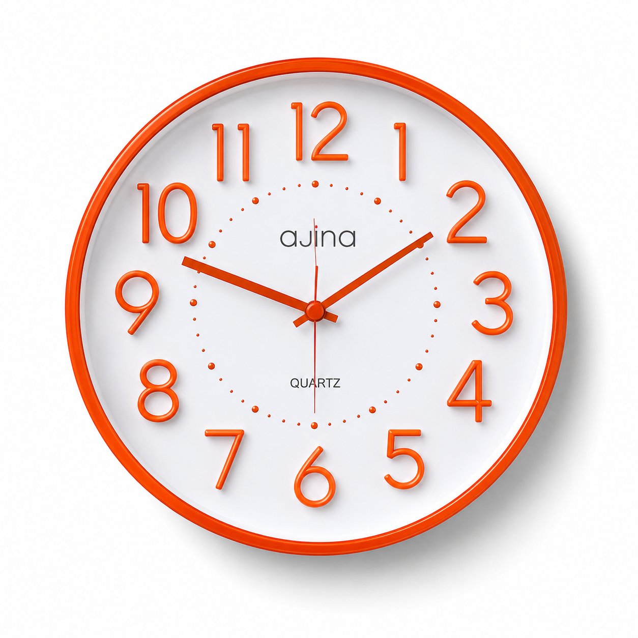 RFL Ajina Maple Digit Round Wall Clock Orange 891212