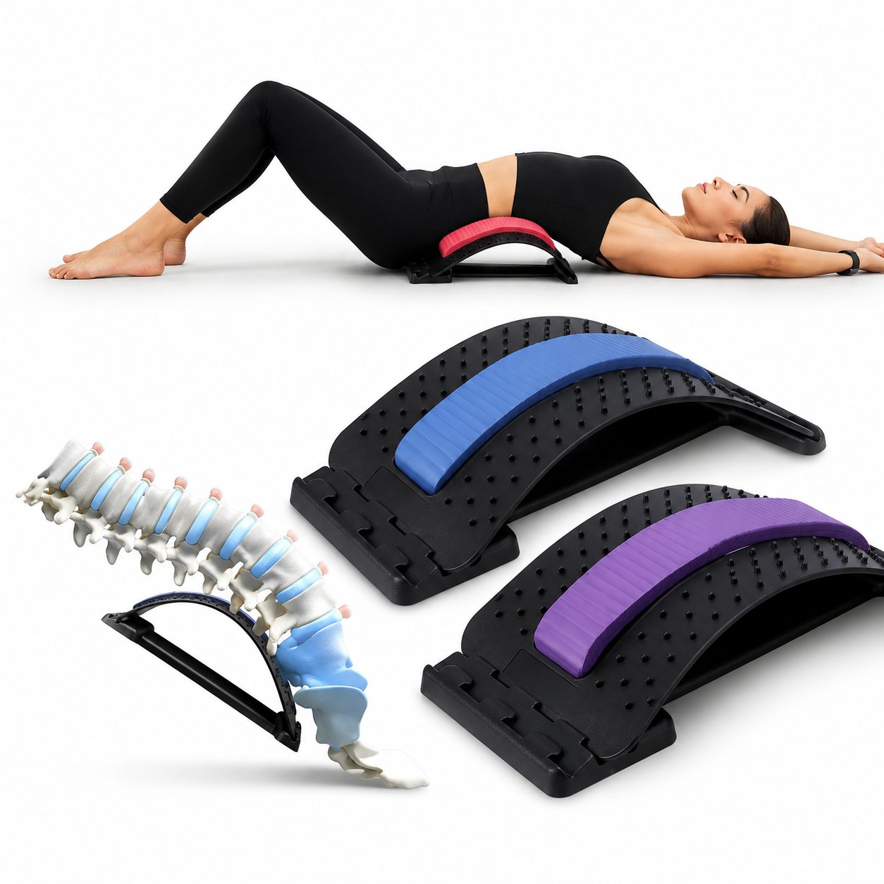 Back massage magic stretcher fitness equipment Magic Waist Massager Relaxation Pain Relieve Fitness Equipment back pain relief device MAGIC BACK SUPPORT