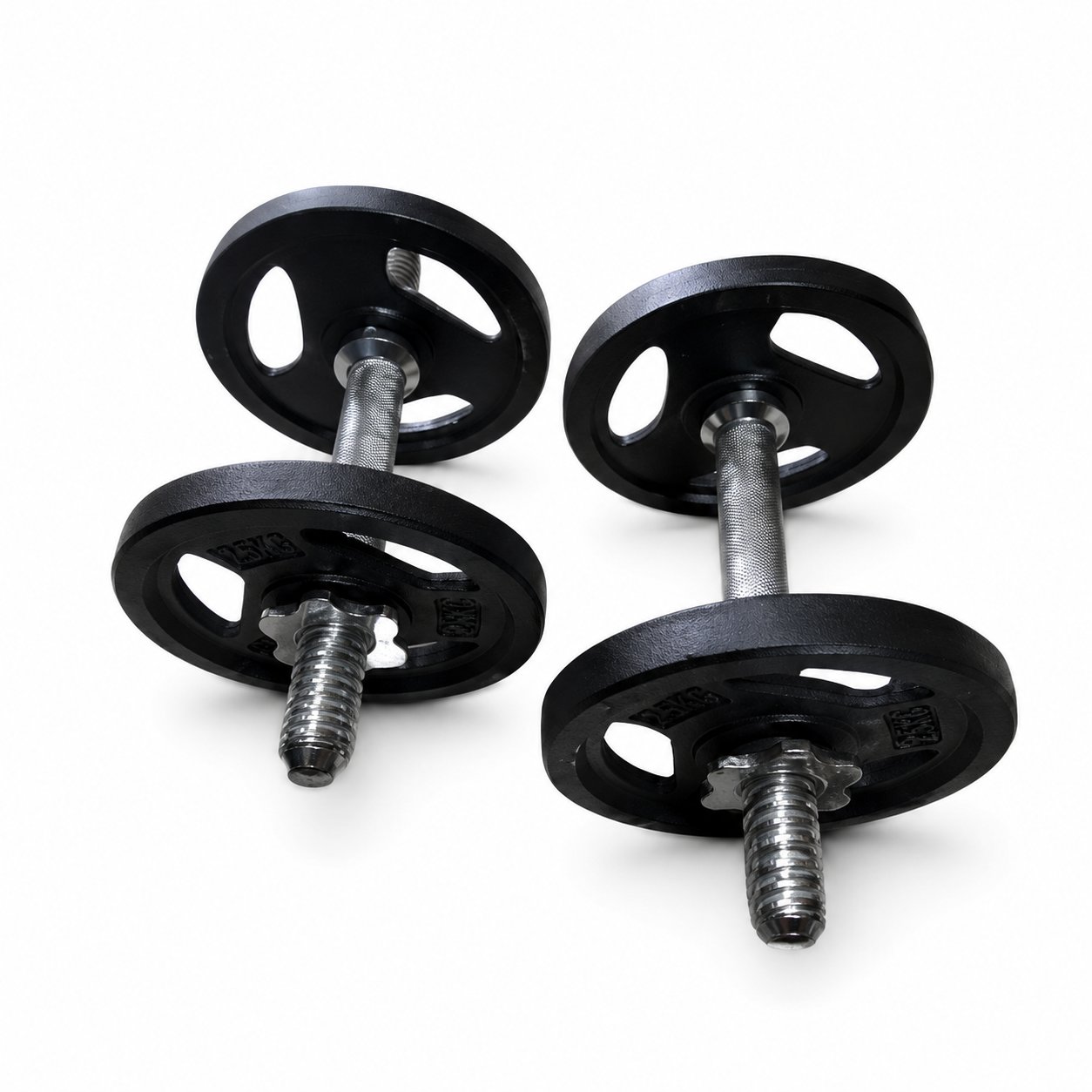 5 KG Black Iron Dumbbells And 11 Inch Barbell Set