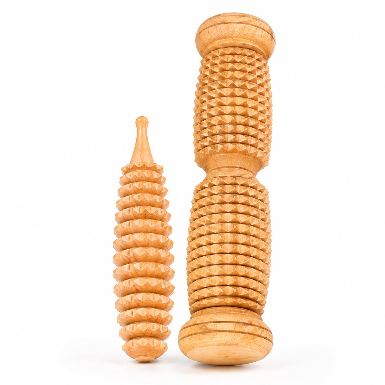Acu Wooden Hand & Foot Roller Massager Advanced Quality [1Hand+1Foot=2 PCS Massager] Home/Gym or Sports Exerciser for Men & Women