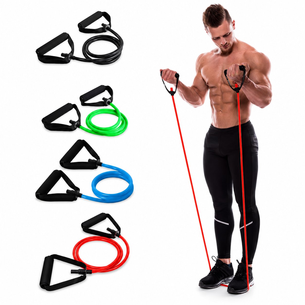 120cm Yoga Pull Rope Elastic Resistance Bands Fitness Workout Exercise Tubes Practical Training Rubber Tensile Expander - Fitness Mart